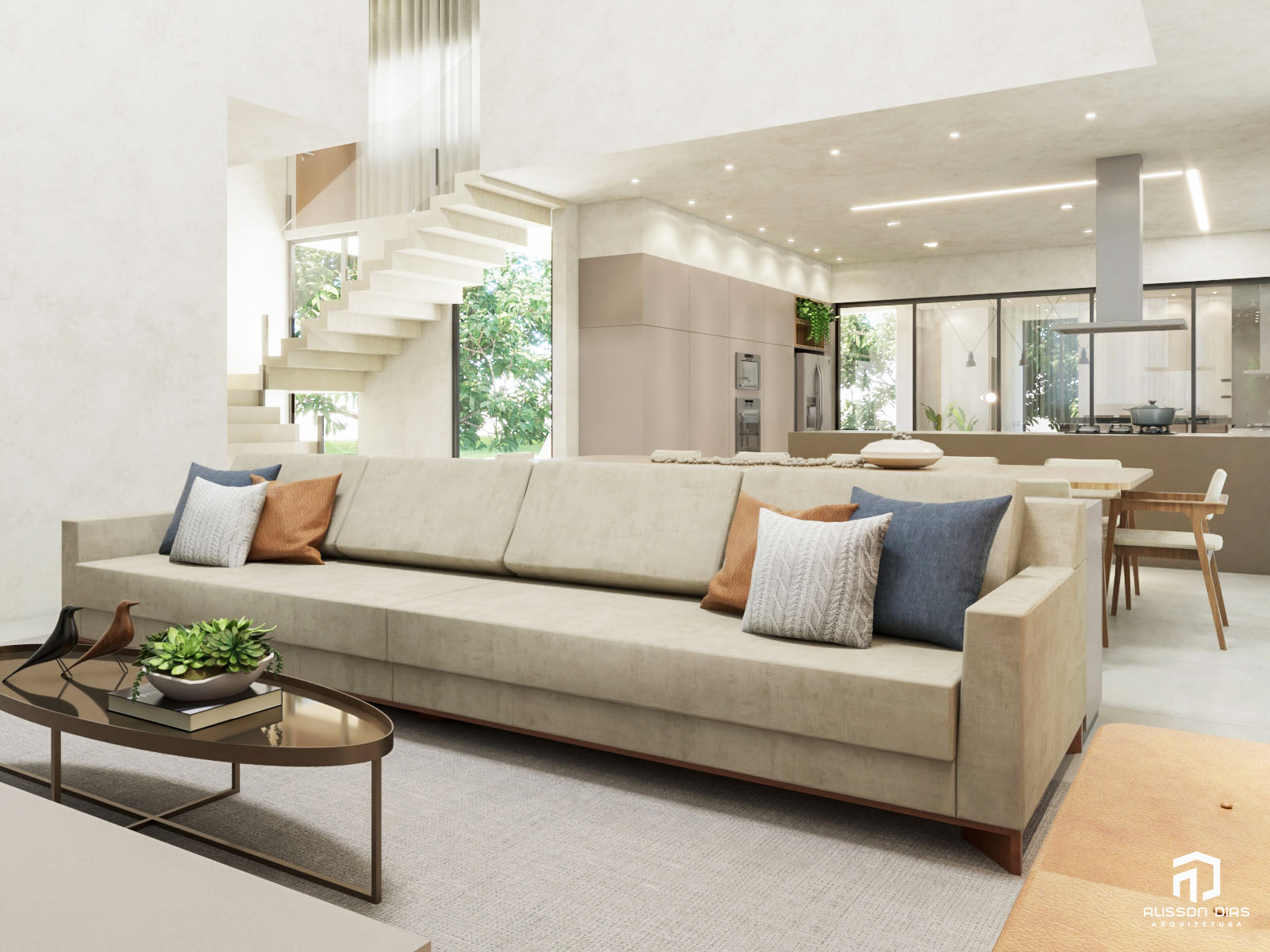 Casa Vistadouro - Persp Sala TV - Render 02