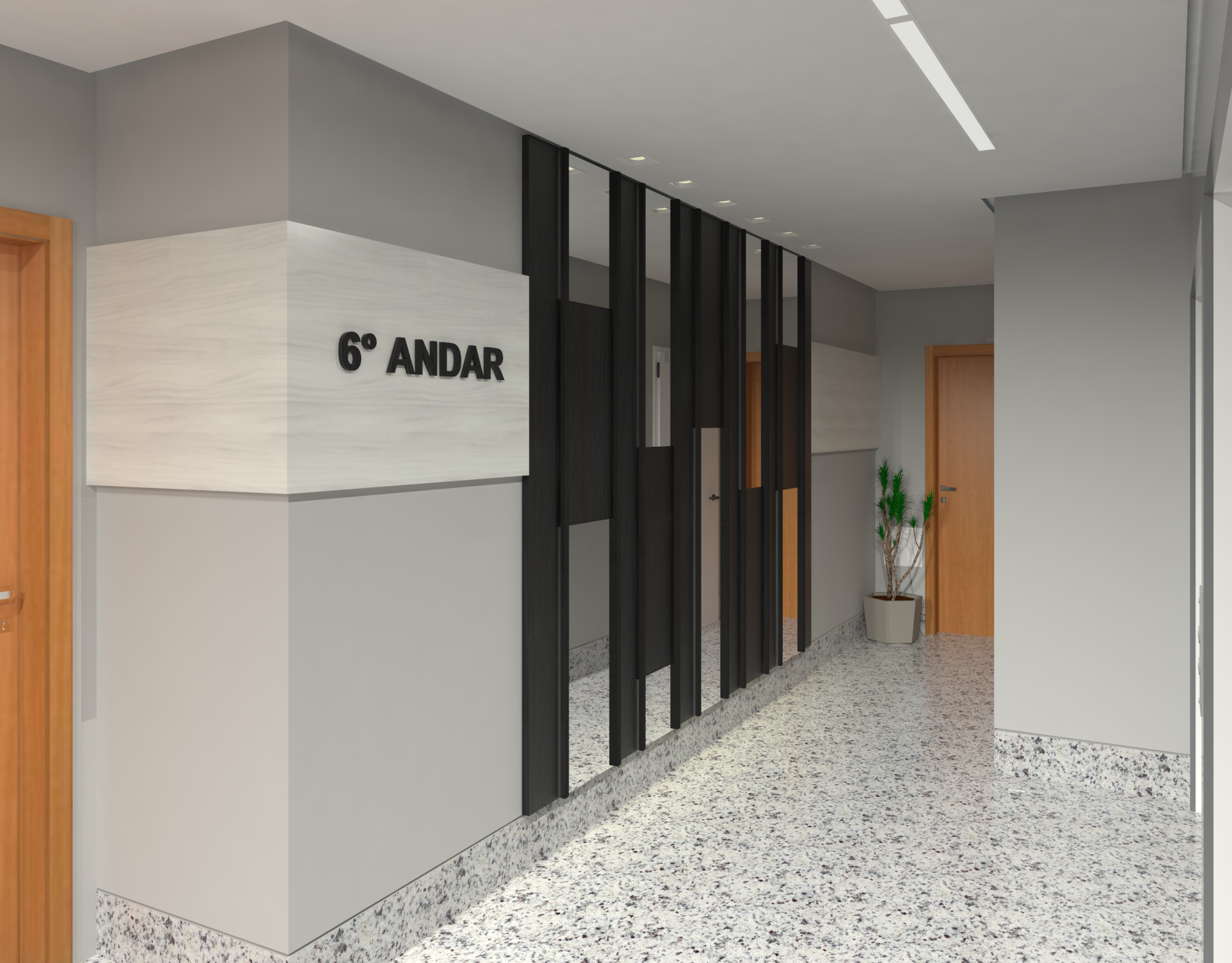 Hall elevadores pav. tipo 01